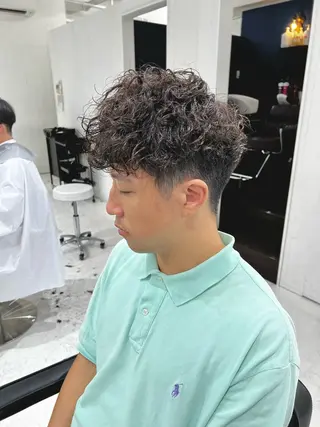 パーマ メンズ ダメージレスブリーチ /艶髪/横須賀智也のヘアスタイル