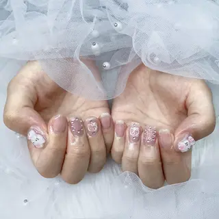 ショート パーツ全部¥110 サロンミミのネイルデザイン