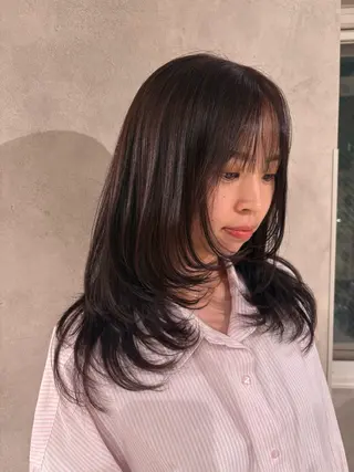 ロング 透明感カラー/海外風 レイヤー/mao🗽のヘアスタイル