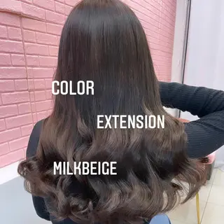 ロング カラー エクステ🩵ブリーチ 韓国ヘア🩵KAEのヘアスタイル