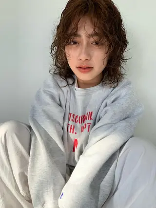 ミディアム パーマ ANY／SUE 千葉パーマのヘアスタイル