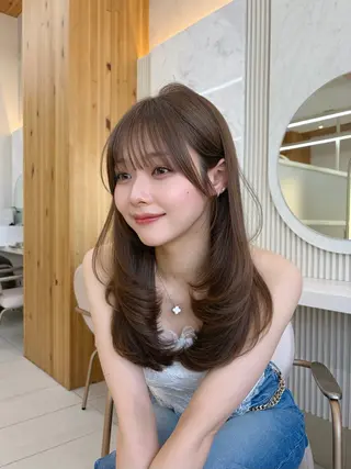 セミロング oto🤍×美髪× ゆるふわレイヤーのヘアスタイル