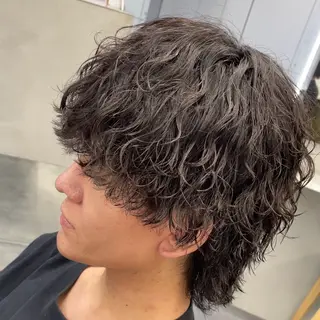 ミディアム パーマ ヘアアレンジ メンズ fifth Tokyo所属・fifth 石川 凪のヘアスタイル
