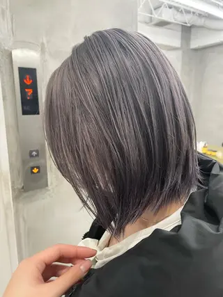 ミディアム カラー パーマ ヘアアレンジ メンズ ハイトーン/レイヤー 🌸さくらのヘアスタイル