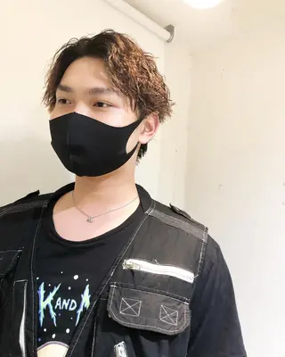 パーマ ヘアアレンジ メンズ ainico+所属・メンズ特化✂️栗原 侑也のヘアスタイル