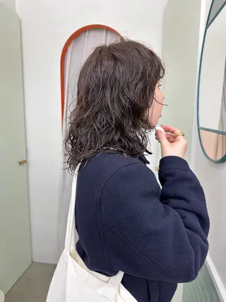 ミディアム パーマ ボブ/レイヤー/ケア パーマ/リュウタのヘアスタイル