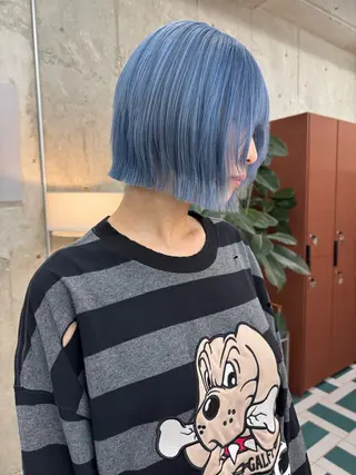 ショート カラー noe'所属・ブリーチ/ハイトーン /ボブ/MIKU💫のヘアスタイル