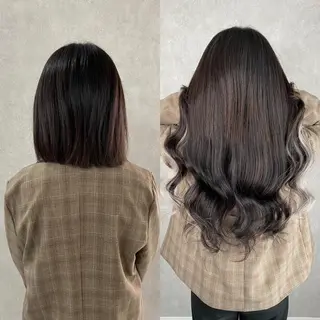 ミディアム 💎馴染むエクステ ×カラーTOMO💎のヘアスタイル