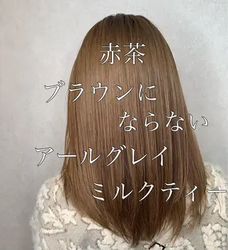 セミロング カラー mimiiy梅田 中崎町ハイトーンのヘアスタイル