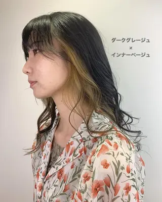 セミロング カラー SALOWIN神戸三宮店所属・【美髪を叶える】中谷 彰宏（アキ)のヘアスタイル