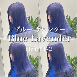 セミロング カラー ［銀座］淡色 ラベンダー🫧大村のヘアスタイル