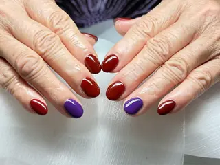 ネイル Kaka_ パラジェル、長さだしのネイルデザイン