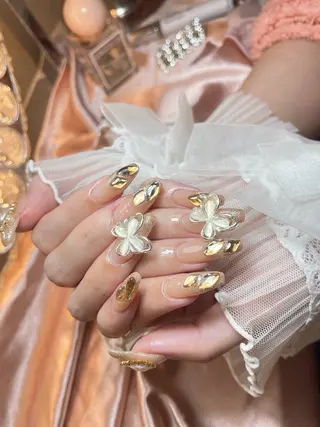 ネイル 23時まで❤︎韓国、 ワンホンネイルのネイルデザイン