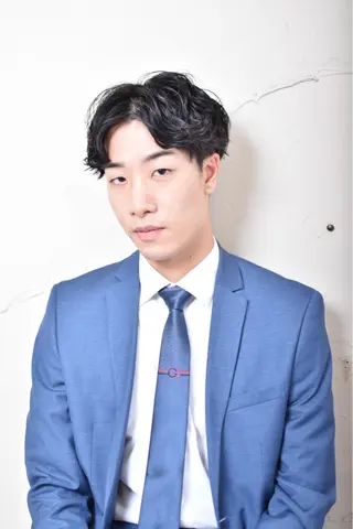 ショート パーマ メンズ メンズ特化/パーマ指 名No.1/百瀬太郎のヘアスタイル