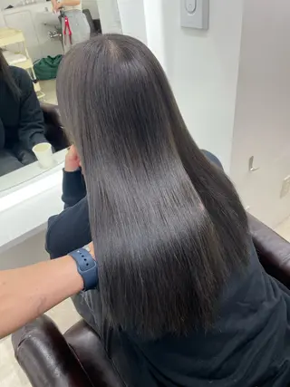 ロング カラー 新宿/韓国ヘア/ 髪質改善ストレートのヘアスタイル