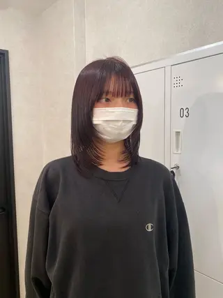 ミディアム カラー ネヅ カオルのヘアスタイル