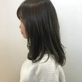 セミロング riho/ブリーチ/ デザインカラー/辻堂のヘアスタイル