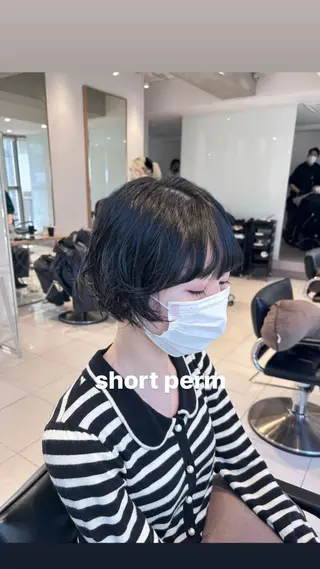 ショート パーマ miko🪽地毛風/ ハイトーン/レイヤーのヘアスタイル