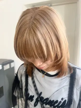 カラー Sherry/R 三川町 ayakaのヘアスタイル