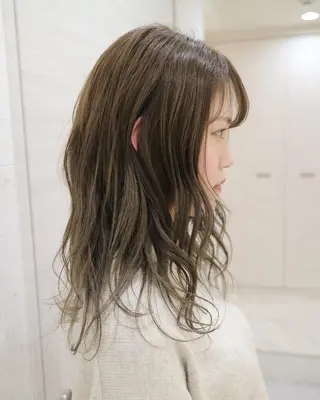 ロング カラー 斉藤 貴也のヘアスタイル