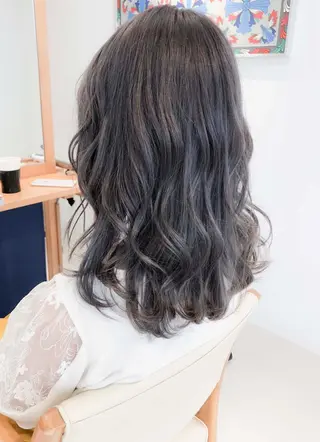 セミロング カラー Days 透明感カラーのヘアスタイル