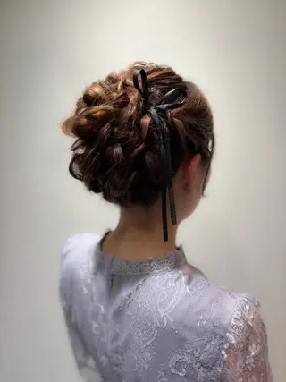 セミロング ヘアアレンジ ducha所属・DUCHA Tomida naoのヘアスタイル