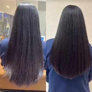 ロング 頭から整える美容師 松田のヘアスタイル