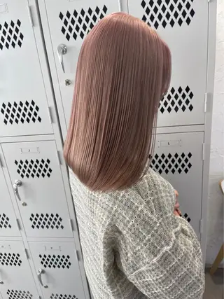 ミディアム カラー 透明感カラー 大人グレージュ有村のヘアスタイル