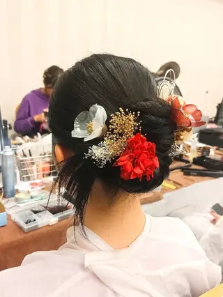 ロング ヘアアレンジ ヘアアレンジ/透明感 カラー/AKARIのヘアスタイル