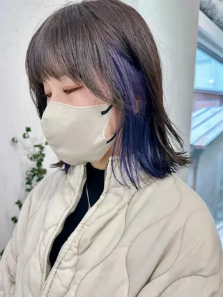 ミディアム カラー ブリーチダブルカラー 【koide】のヘアスタイル