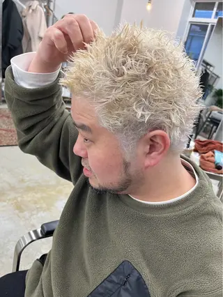 ショート パーマ メンズ BOW【ボウ】所属・メンズパーマ/本町/ 心斎橋/Takumiのヘアスタイル