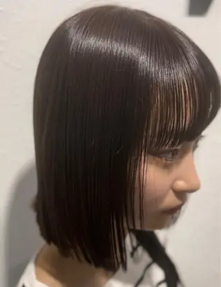 ショート 艶カラー/レイヤー /メンズ/マツエクのヘアスタイル