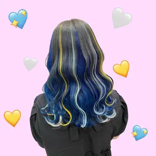 セミロング カラー ヘアアレンジ ブリーチ♡メンズ マッシュ♡MIUのヘアスタイル