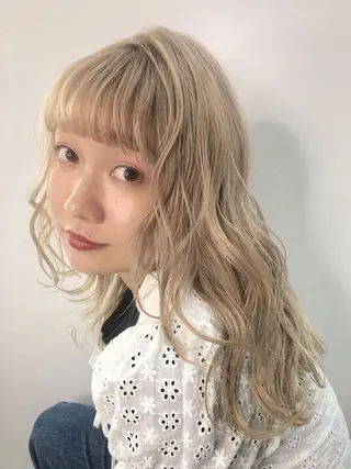 セミロング 韓国レイヤー/透明感 カラー🦋mioのヘアスタイル