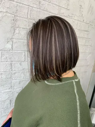 ミディアム 🇺🇸ハイライト特 化美容師🇺🇸漆沢のヘアスタイル