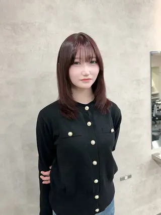 ミディアム カラー ヘアアレンジ JILL by charme所属・小山/透明感カラー/ レイヤー/中茎涼太のヘアスタイル