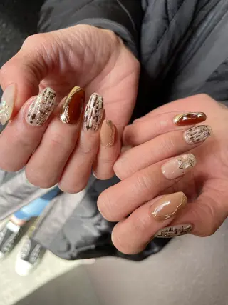 ロング カラー ヘアアレンジ キッズ ネイル マツエク・マツパ 福田 加奈のネイルデザイン