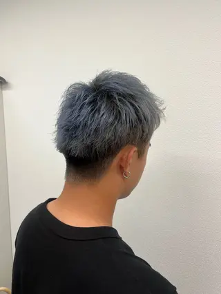 ショート カラー メンズ ユイ☆ハイトーン ☆ブリーチデザインのヘアスタイル