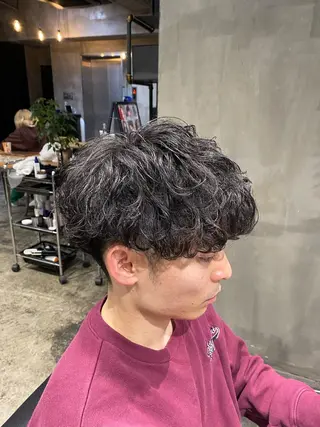 ショート パーマ メンズ Agu hair lore沼館店所属・八戸パーマ/メンズパ ーマ/シンゴ。のヘアスタイル