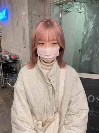 ショート カラー パーマ ヘアアレンジ メンズ キッズ ネイル マツエク・マツパ アイブロウ 透明感カラー・レイヤ ー🎀amika🎀のヘアスタイル