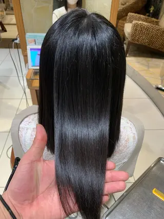 セミロング 新宿メンズパーマ メンズバレイヤージュのヘアスタイル