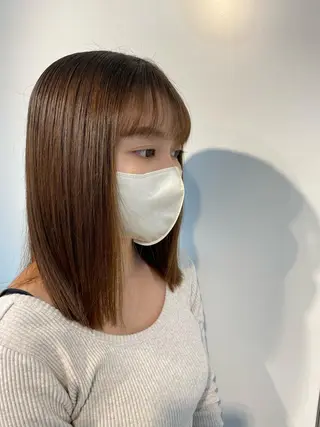 セミロング 🐬脱白髪染めカラー 清水大世🐬のヘアスタイル