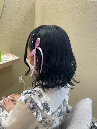 ミディアム ヘアアレンジ 大賀 祐未のヘアスタイル