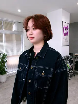 ショート カラー aika/パーマ/ ショート/伏見のヘアスタイル