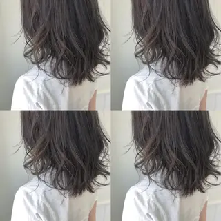 ミディアム カラー マツエク・マツパ 🤎ベージュカラー 🐶メンズパーマのヘアスタイル