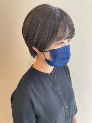 ショート カラー 顔まわりカット✄ ベージュカラー🧸のヘアスタイル