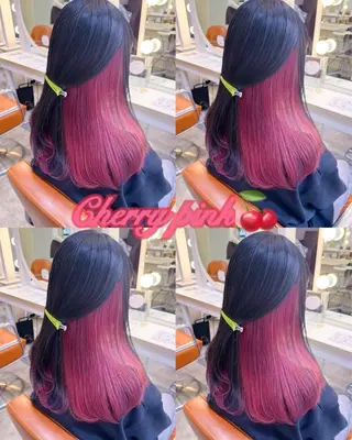 セミロング カラー 横浜🍒カット エクステ／RIEのヘアスタイル
