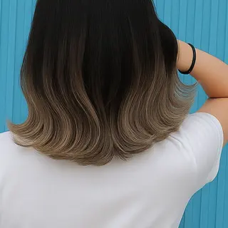 セミロング カラー 髪質改善＆白髪ぼかし カラー♡店長みやけ♡のヘアスタイル