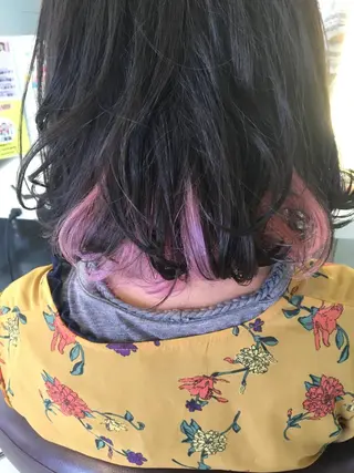 ミディアム カラー 髪質改善 頭身浴/ 中田のヘアスタイル