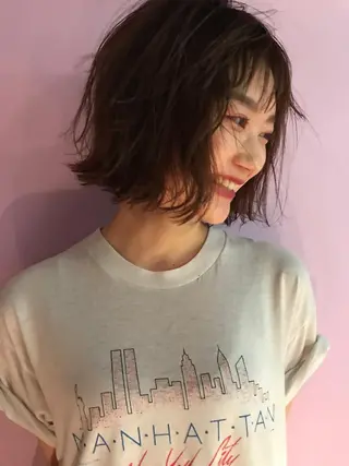 ミディアム 吉田一輝 外国人パーマのヘアスタイル